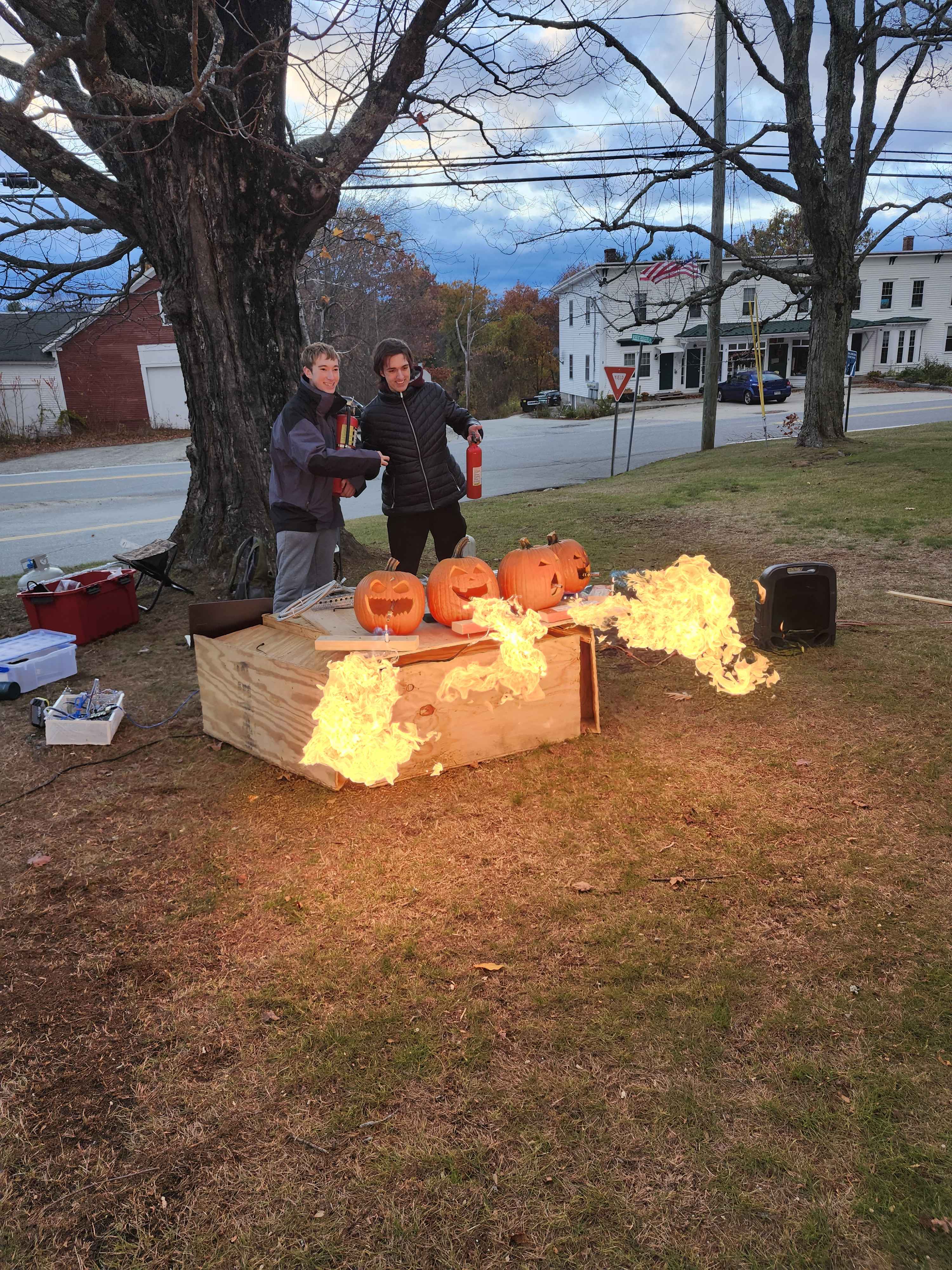 Team working with students